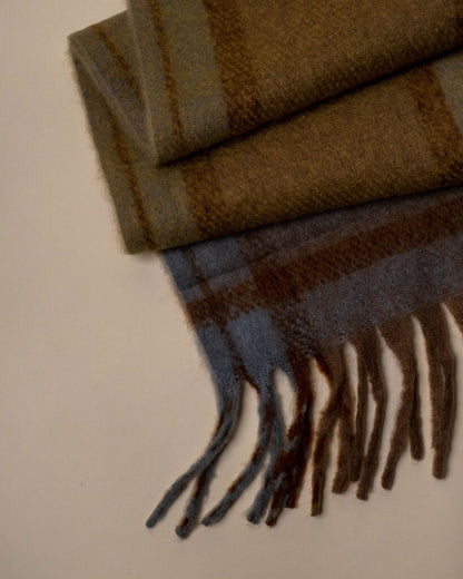 Freya Plaid Fringe Scarf