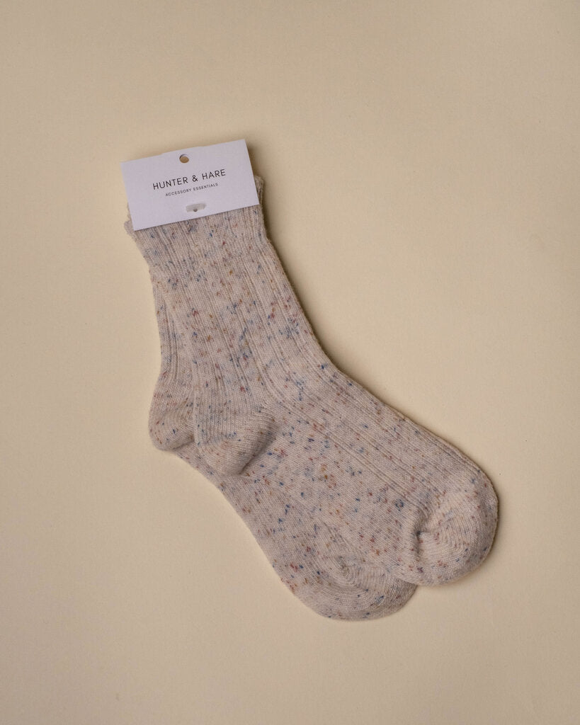 Speckled Ruffle Sock