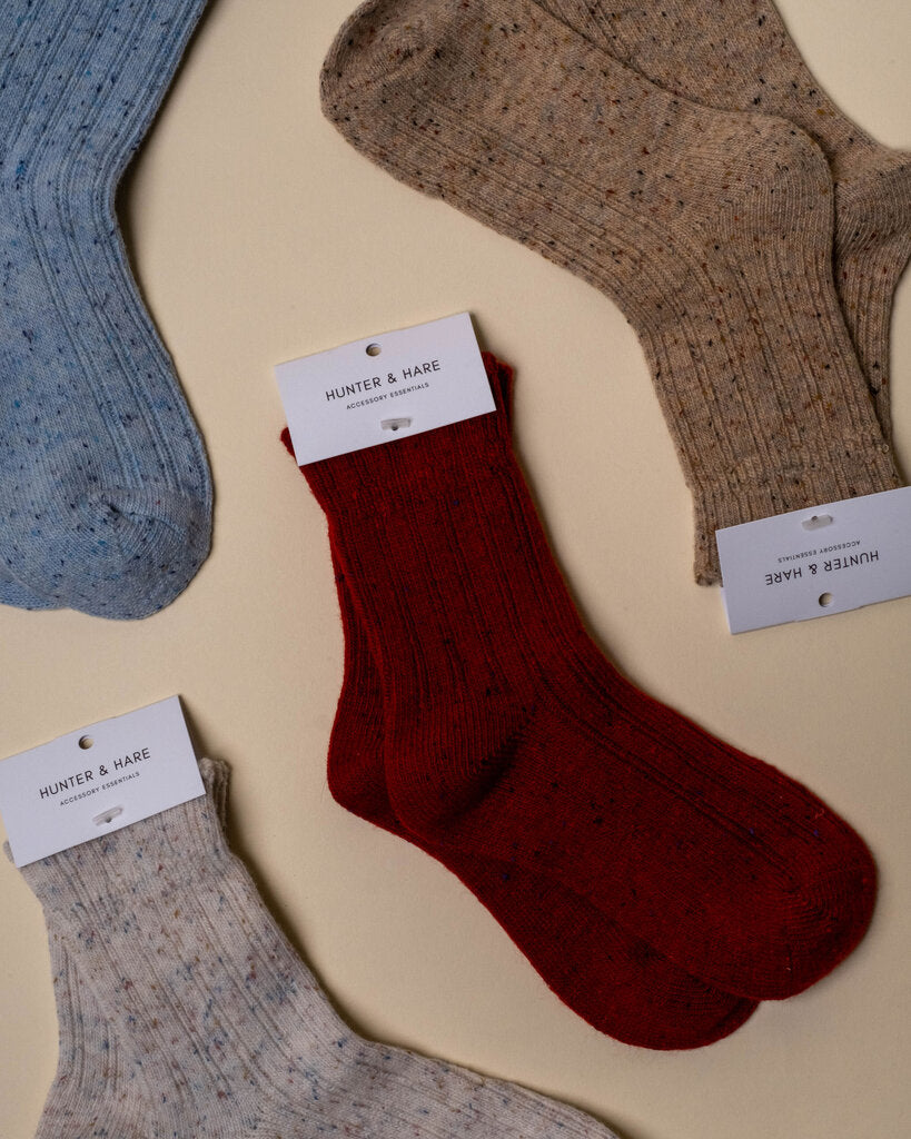 Speckled Ruffle Sock