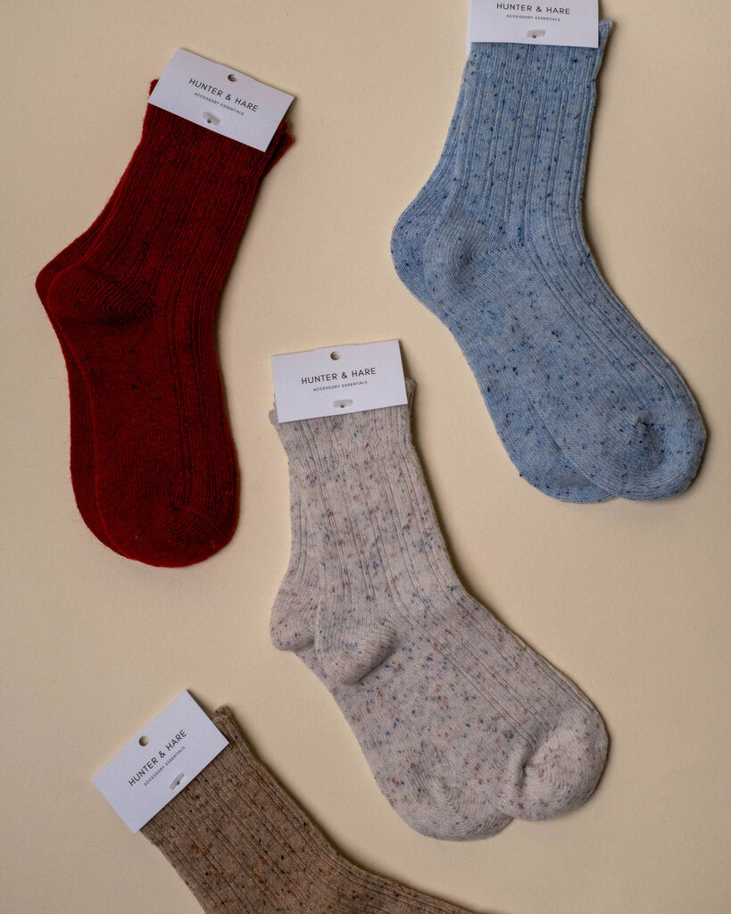 Speckled Ruffle Sock