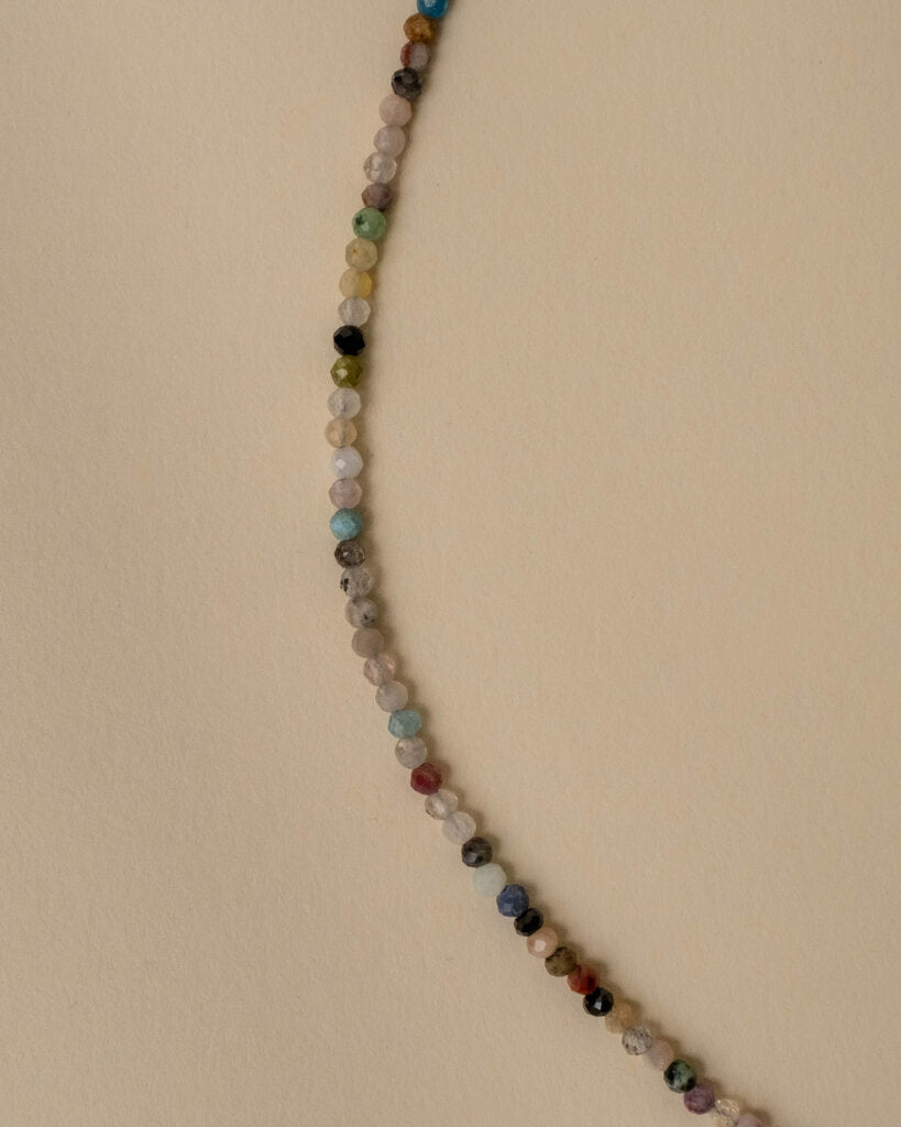 May Natural Stone Beaded Necklace - Colour Quartz