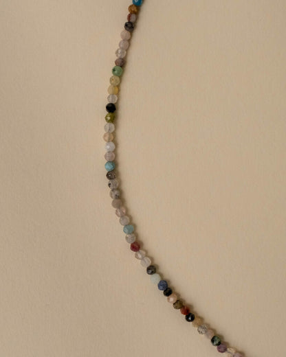 May Natural Stone Beaded Necklace - Colour Quartz
