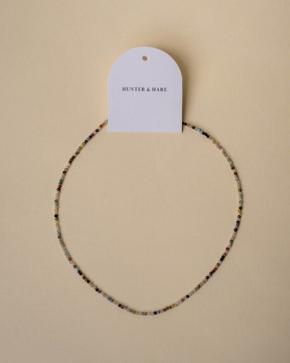 May Natural Stone Beaded Necklace - Colour Quartz
