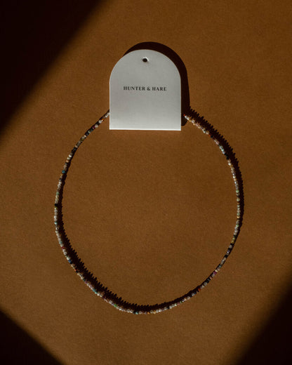 May Natural Stone Beaded Necklace - Colour Quartz
