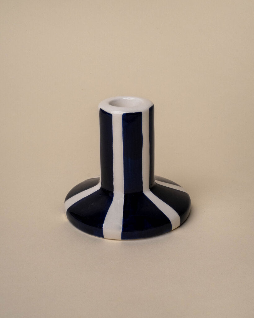 Mod Striped Taper Candle Holders