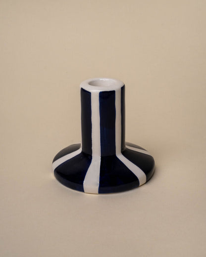 Mod Striped Taper Candle Holders