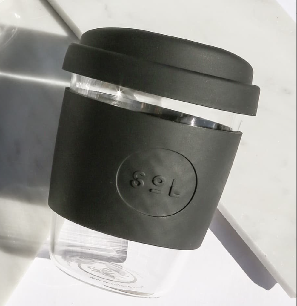 Basalt Black Glass Travel Tumbler from SOL Cups | 8oz