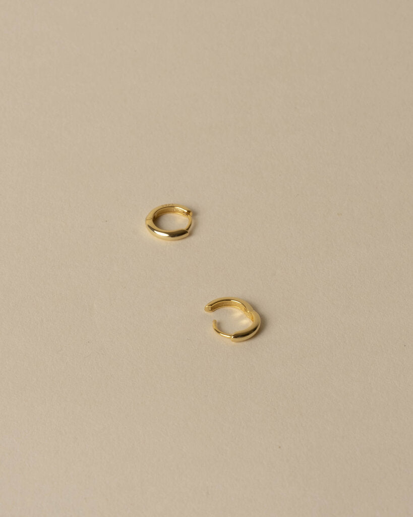 8.5mm Gold Huggie Hoop Earrings