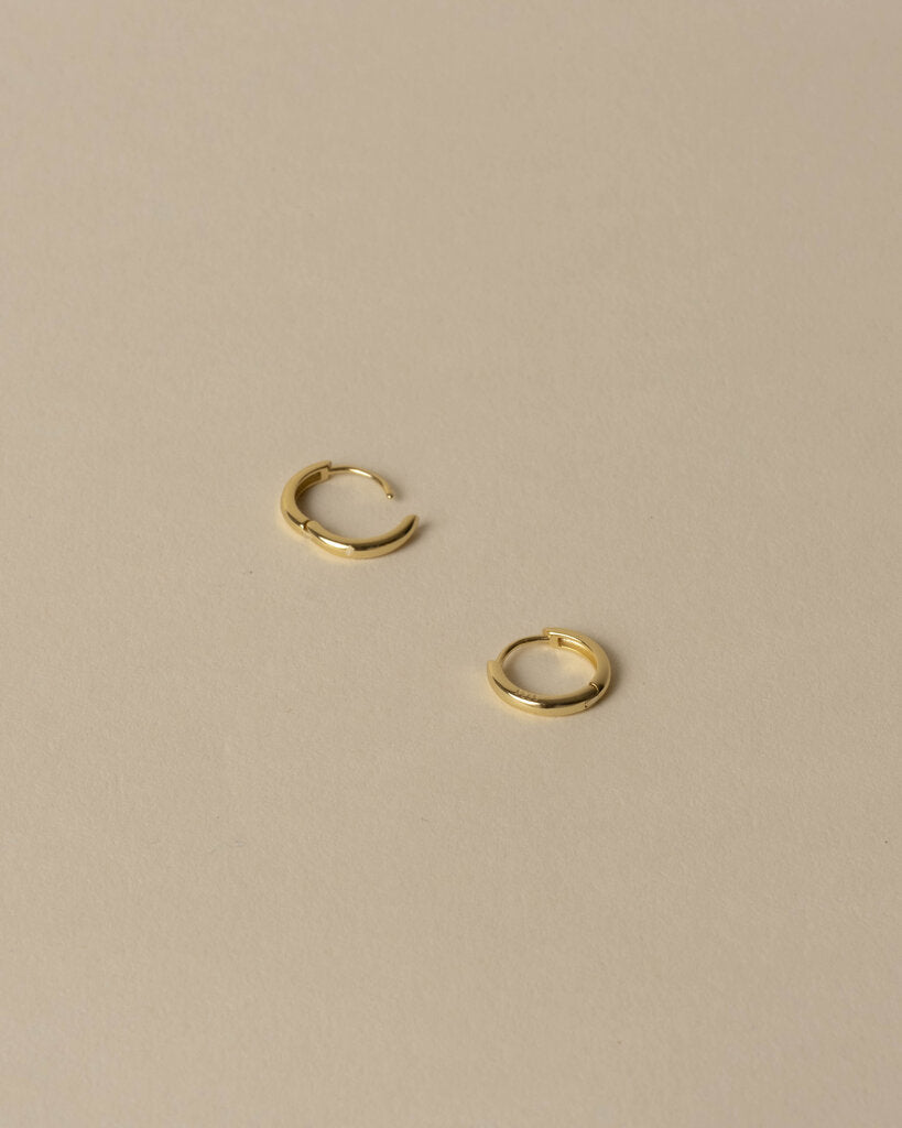 10.5mm Gold Huggie Hoop Earrings