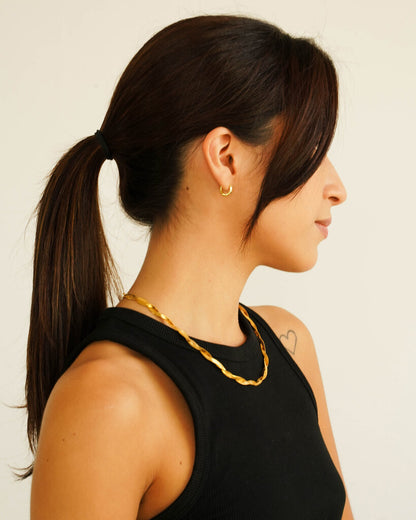 10.5mm Gold Huggie Hoop Earrings