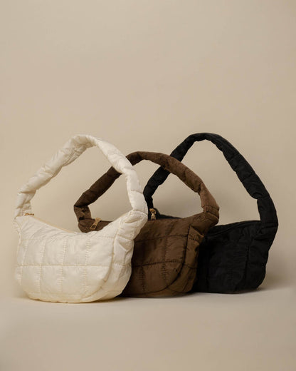 Puffer Mini Shoulder Bag - Cream