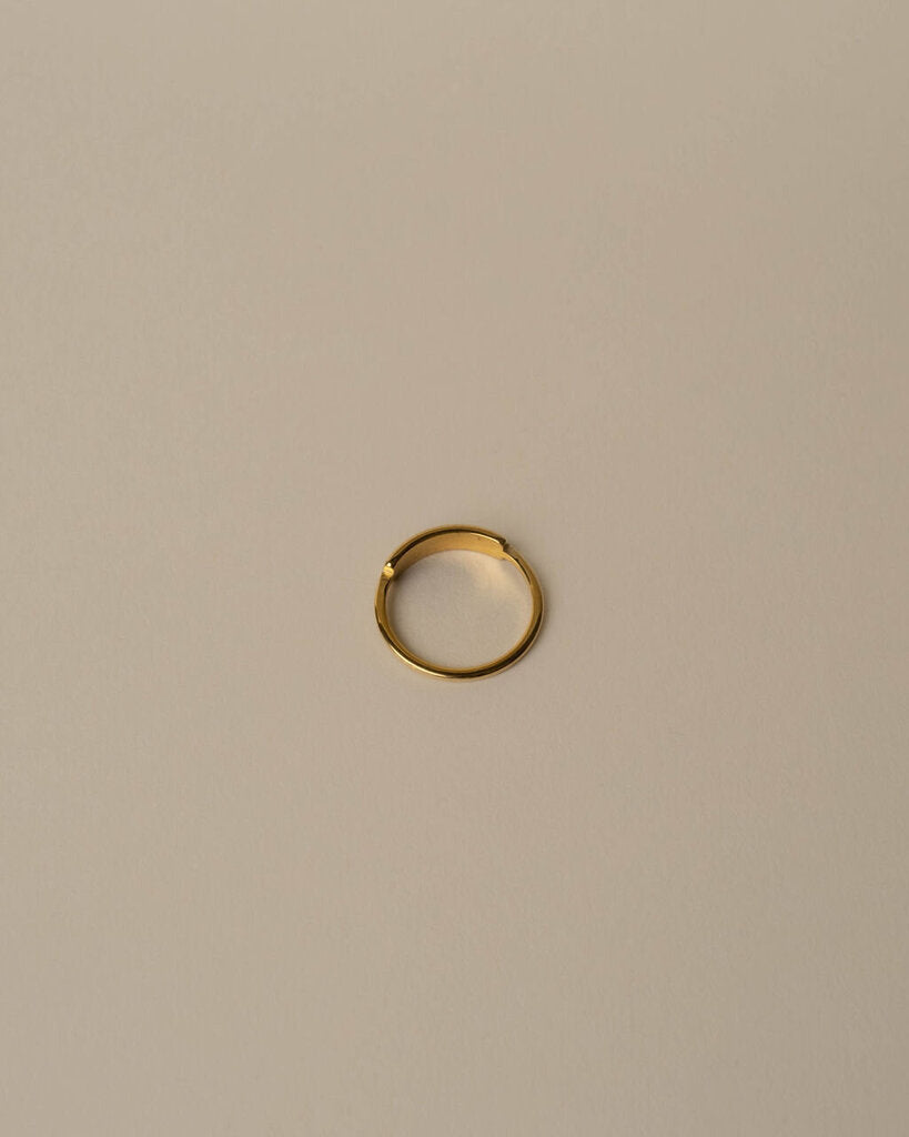 Thin White Bar Ring